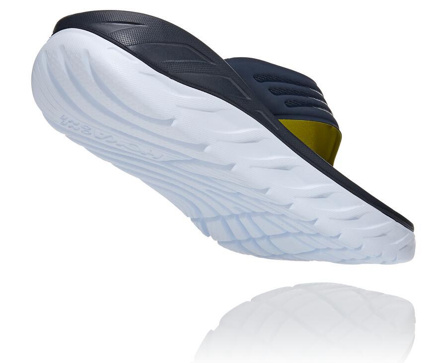 Hoka One One Sandale Panske Námornícka Modrá/Biele - ORA Recovery Flip - 02631-GBQV